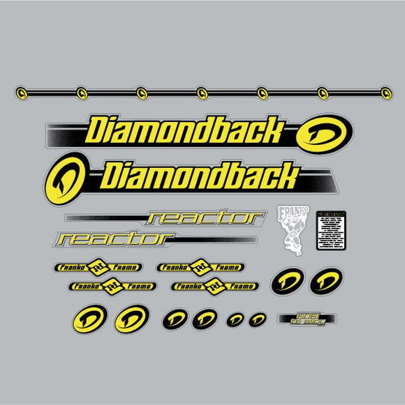 2000 Diamond Back - Reactor Franco for Blue frame decal set
