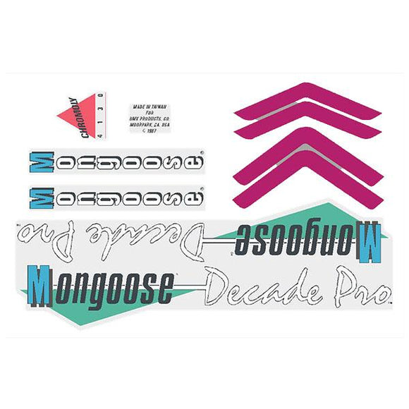 1987 Mongoose - Decade Pro decal set