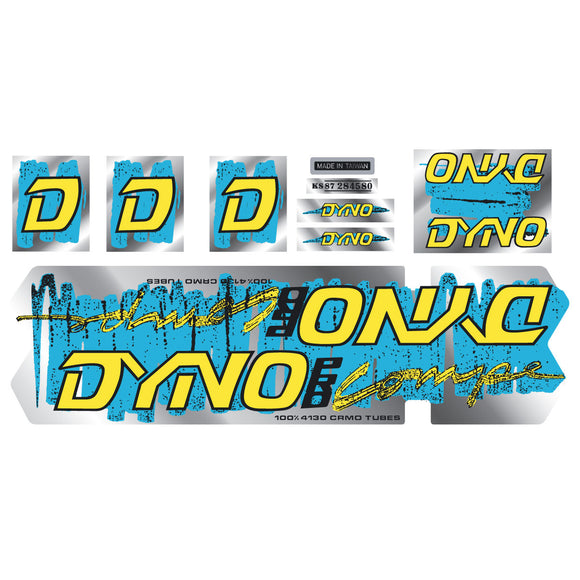 1987 DYNO - Pro COMPE on chrome decal set