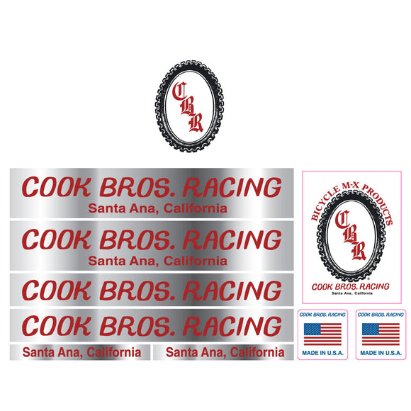 Cook Bros. RED decal set