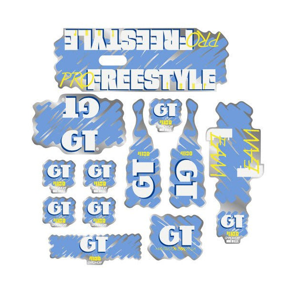1988 GT BMX - PRO Freestyle Tour TEAM decal set for Pink frame