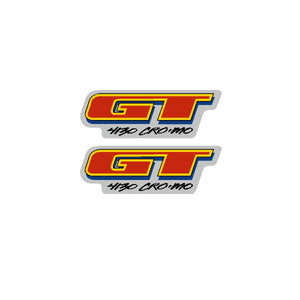 1993 GT BMX "4130 CHROMOLY"  fork decals - chrome