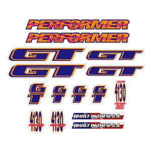 1994 GT BMX - Performer decal set - for Blue frame | BMX Products USA