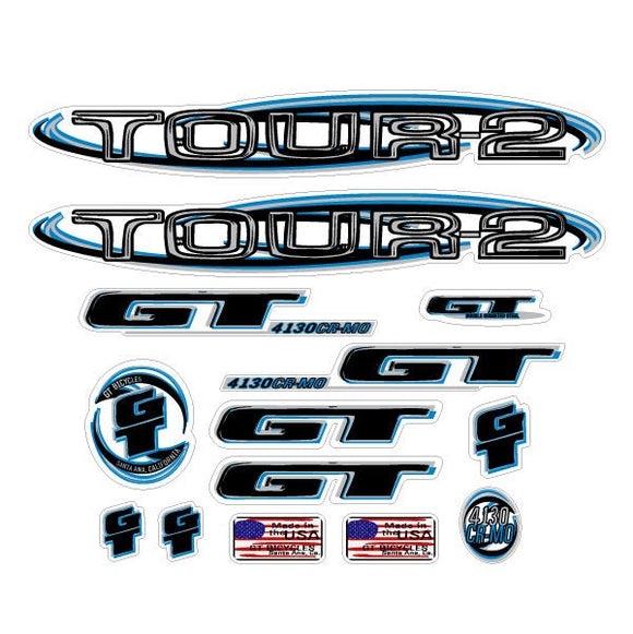 GT - 1999 TOUR 2 decal set - for Black frame