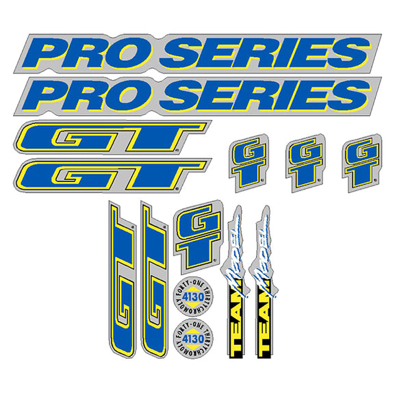 1992 GT BMX - Pro Series - Chrome - decal set