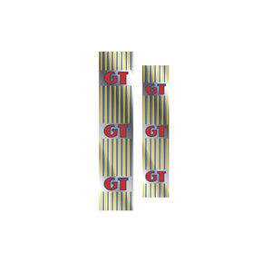 GT BMX - RETRO LOGO - SuperLace BMX hub decals - chrome