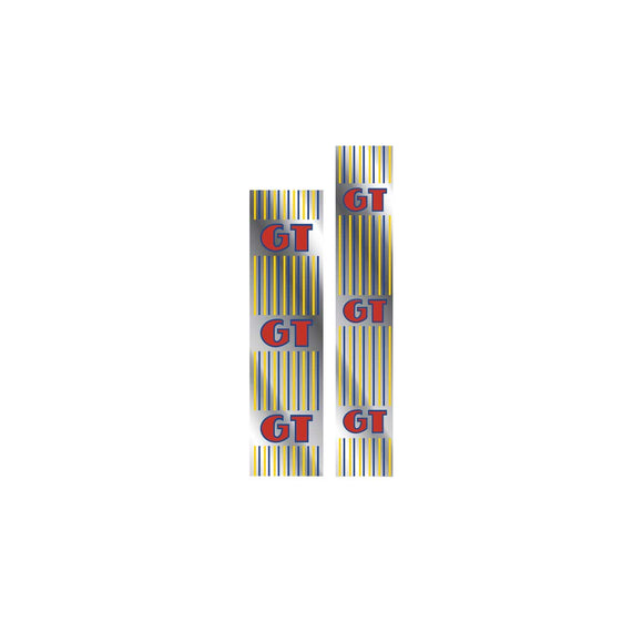 GT BMX - RETRO LOGO - SuperLace BMX hub decals - chrome