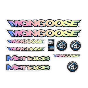 1997 Mongoose - Menace - Holographic Decal set for grey frame