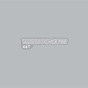 2001 Mongoose - PRO 44T Sprocket decal - White on Clear