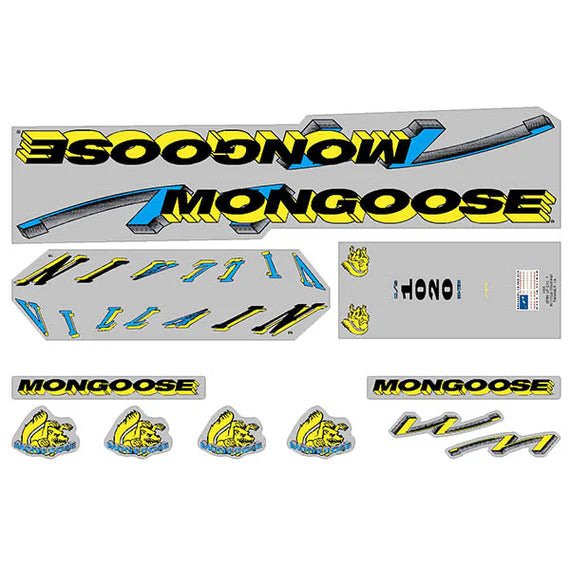 1992 Mongoose - Villain - for chrome frame Decal set