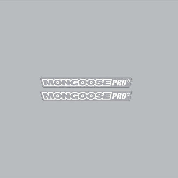 Mongoose PRO - Mid school Crank WHITE OUTLINE decals