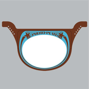 Neal Proto race plate - BROWN with Blue - Bmx Products AU