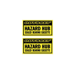 Odyssey - Hazard Sealed bearing CASSETTE hub decals
