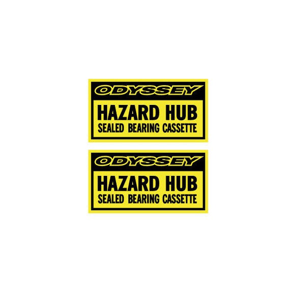 Odyssey - Hazard Sealed bearing CASSETTE hub decals