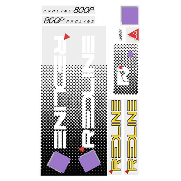 1985 Redline - 800P for Hazard Yellow frame Decal set