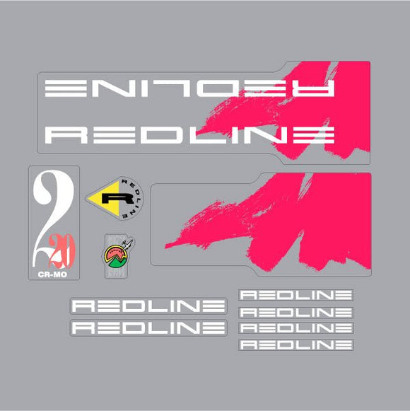 1991 Redline - 220- Decal set for Black & Pink frame | BMX