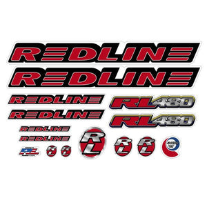 Redline - 1997 - RL480 for chrome frame - Decal set