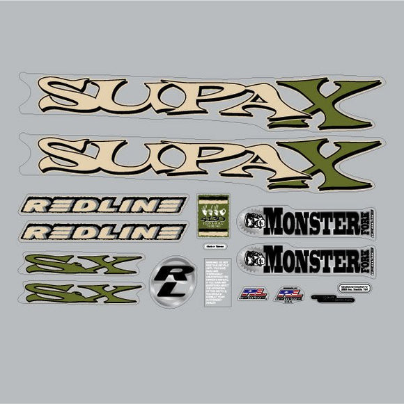 Redline - 2000 - Supa X - Decal set