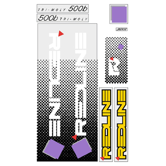 1985 Redline - 500b for hazard yellow frame Decal set