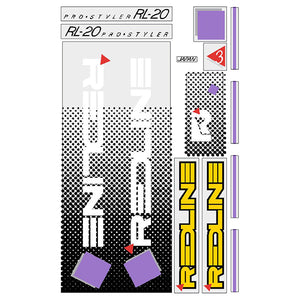 1985 Redline - RL20 for Hazard Yellow frame Decal set