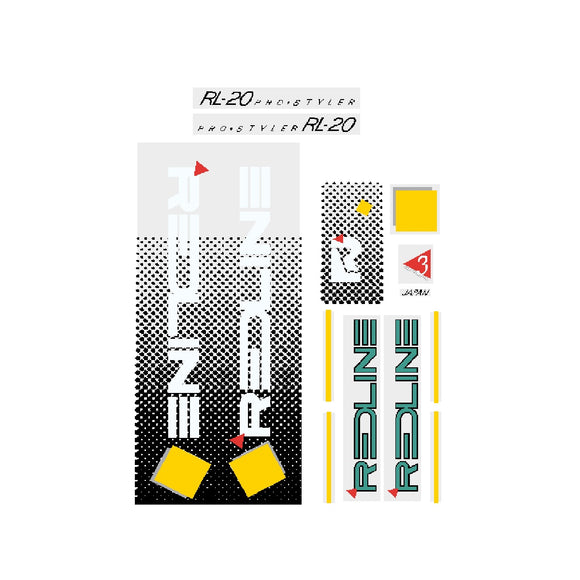 1985 Redline - RL-20 for Teal frame Decal set