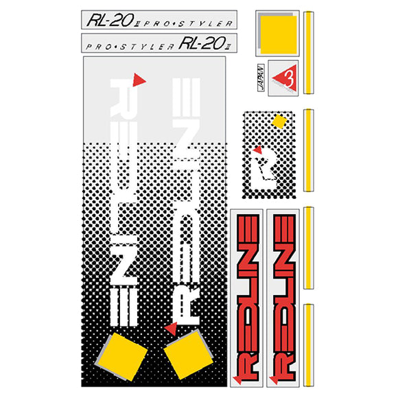 1985 Redline - RL-20II for Red frame Decal set
