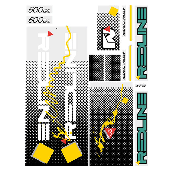 1986 Redline - 600CXL for aqua frame Decal set | BMX Products USA