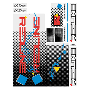 1986 Redline - 600CXL for white frame Decal set