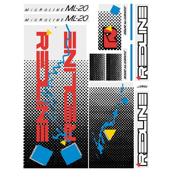 Redline - Generic Black BMX decal set | BMX Products USA