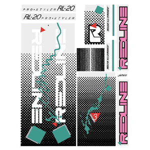 1986 Redline - RL-20 for Radberry Pink frame Decal set