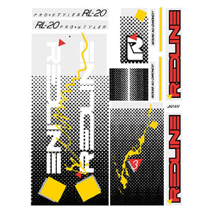 1986 Redline - RL-20 for red frame Decal set