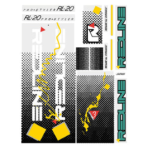 1986 Redline - RL-20 for aqua frame Decal set