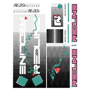 1986 Redline - RL-20A for Radberry Pink frame Decal set