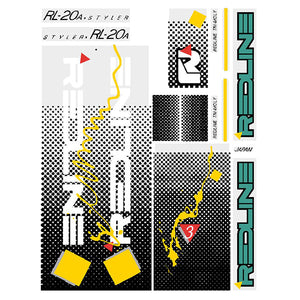 1986 Redline - RL-20A for aqua frame Decal set