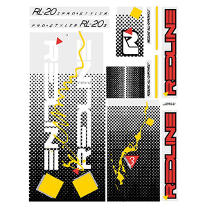 1986 Redline - RL-20II for red frame Decal set
