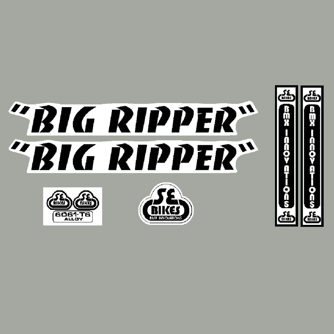 Big R Decal SE BIKES - Big Ripper decal set - black on clear | BMX Products USA