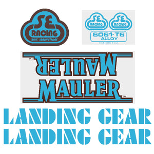 SE Racing - MAULER Decal set - blue w/brown shadow