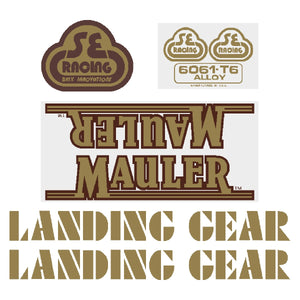 SE Racing - MAULER Decal set - gold w/brown shadow