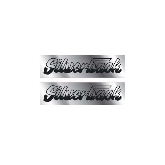 VDC Silverback top tube decals - black on chrome