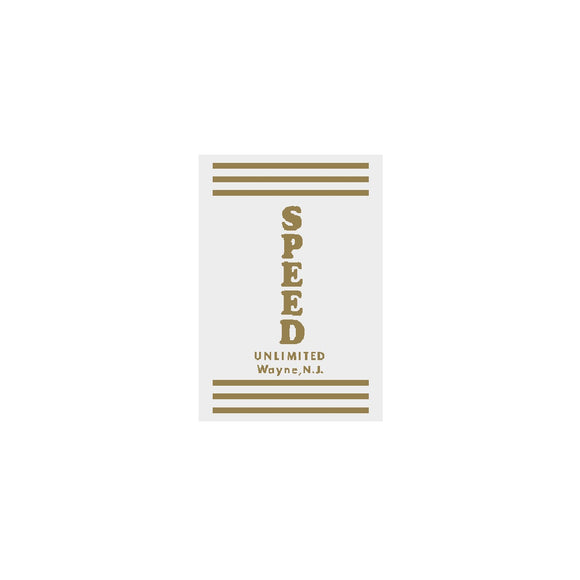 Thruster - Speed unlimited Head Tube - GOLD on clear decal