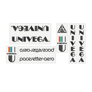 Univega - Pacesetter Aero Black on clear decal set