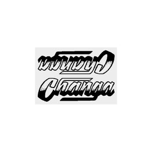VDC Changa top tube decal - black on clear