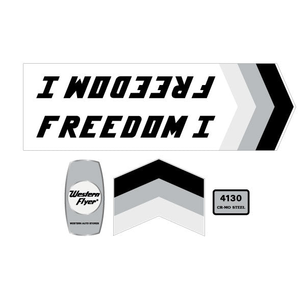 Western Flyer - Freedom I decal set on clear | BMX Products USA