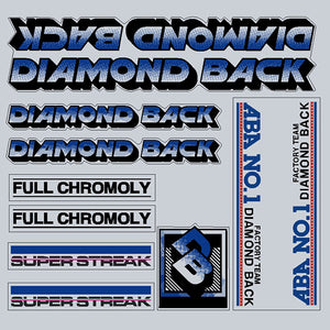 1984 Diamond Back - Super Streak - for chrome frame decal set