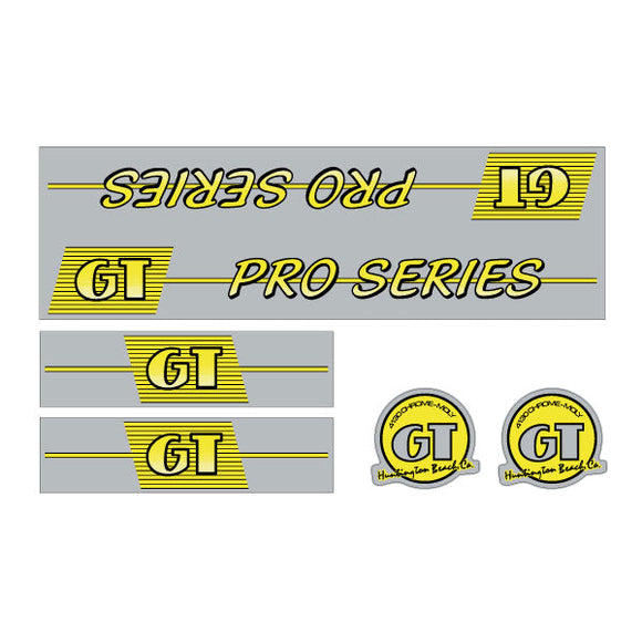 1986 GT BMX - Pro Series on satin chrome - decal set