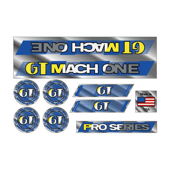 1987 GT BMX - Mach One - Chrome - decal set