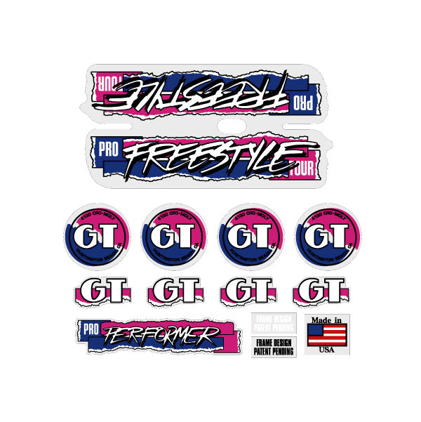 Adesivi Riproduzione Vintage Per BMX MBK FREESTYLER - Decals Repro