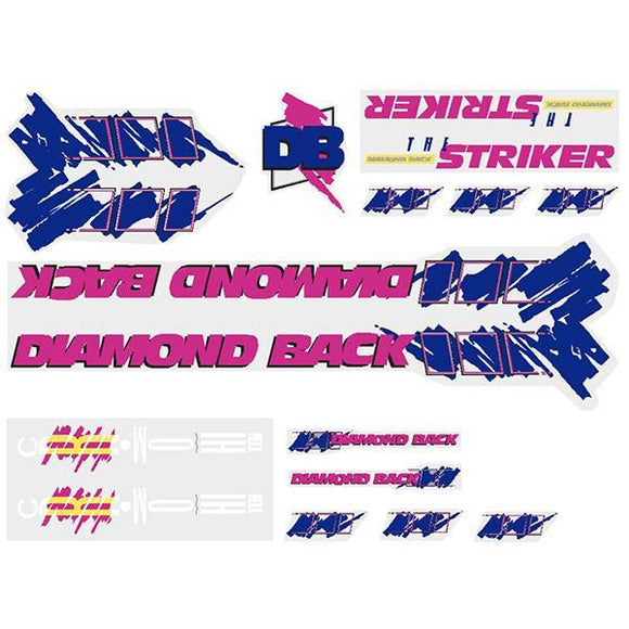 1988 Diamond Back - The Striker Pink Db Decal Set Old School Bmx Decal-Set