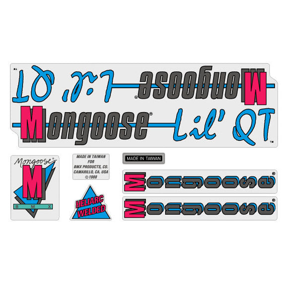 1988 Mongoose - Lil' QT decal set