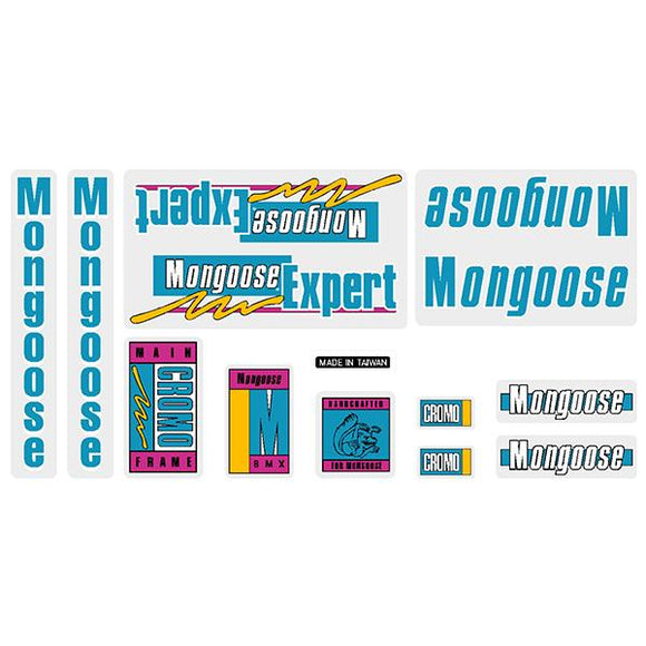 1989 Mongoose Expert For Black Frame Decal Set - Old School Bmx Decal-Set